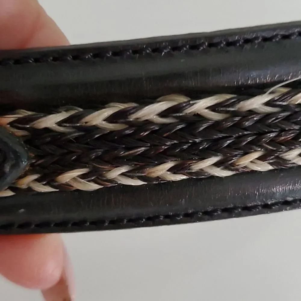 Black leather belt,‎ size 39